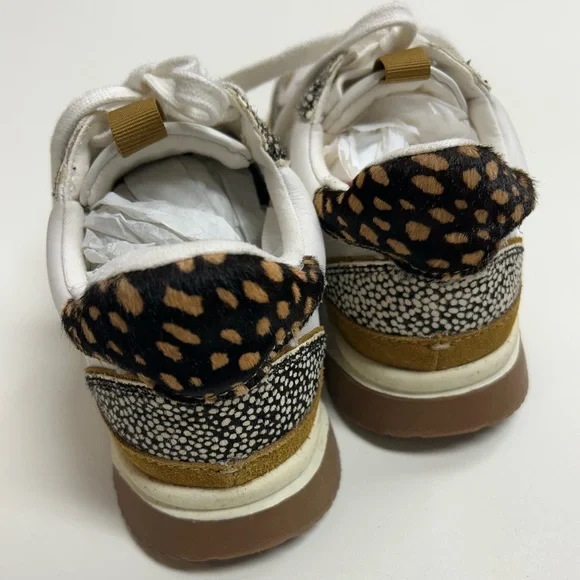 Madewell White Sneakers with Black Speckle and Brown Accents - Picture 10 of 11